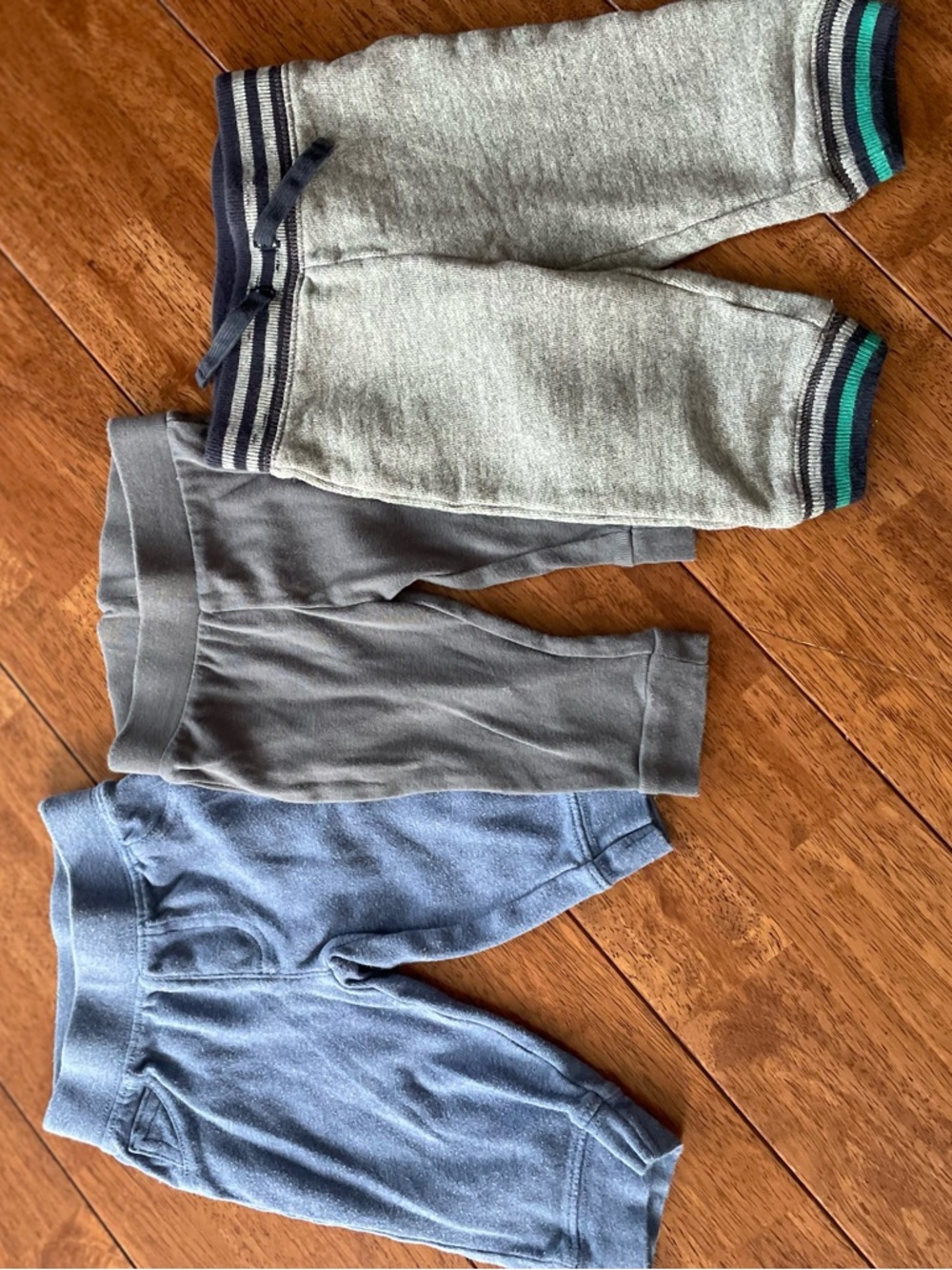 H&M 3-Pack Kids Joggers in Light Gray, Charcoal, and Denim Blue